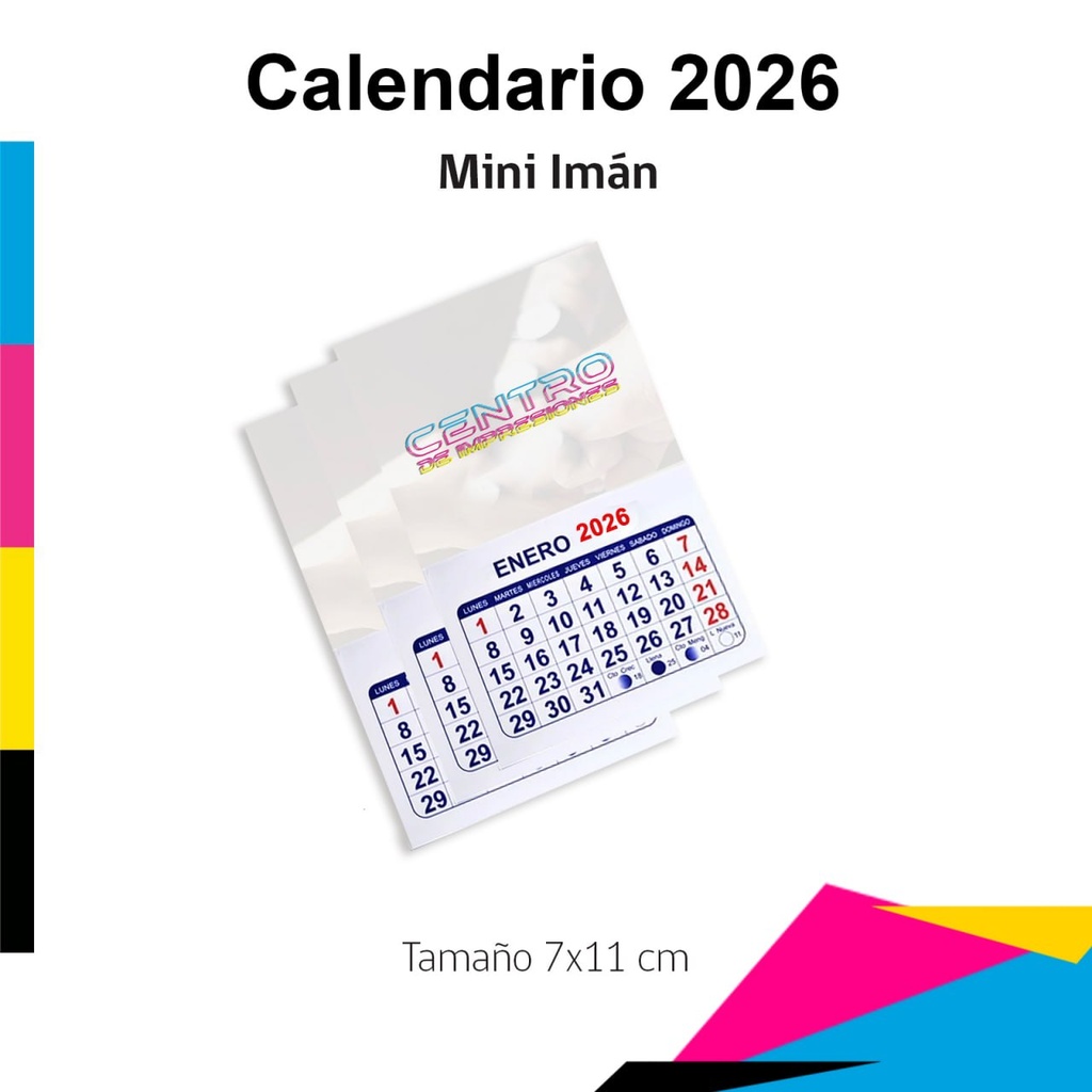 Calendario Mini Iman 7x11cm