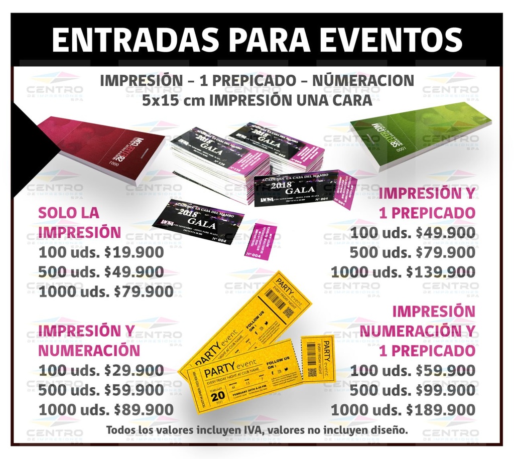Entrada para Evento Personalizada