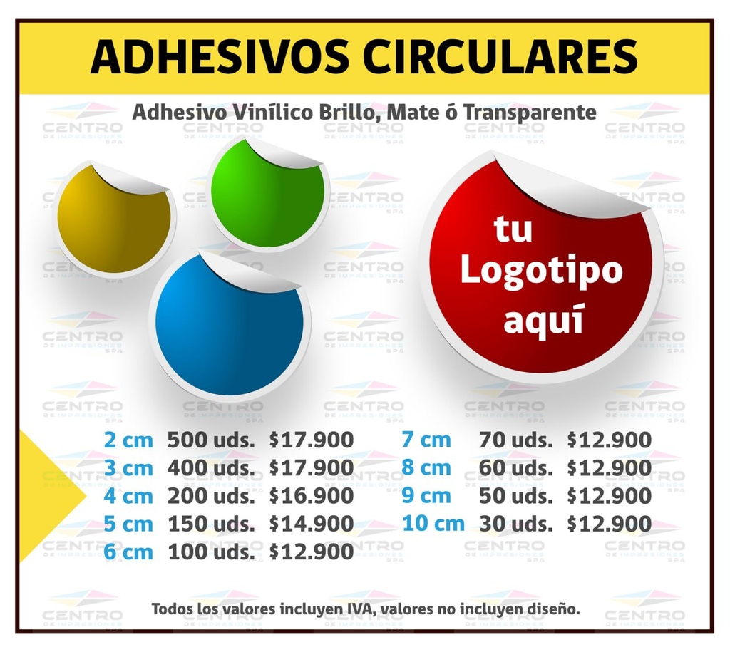 Adhesivo Circular